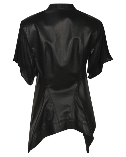 Rick Owens Black Short-Sleeve Zipped Jacket