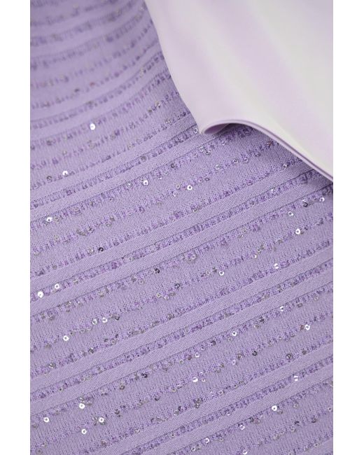 D.exterior Purple Viscose Top With Sequins
