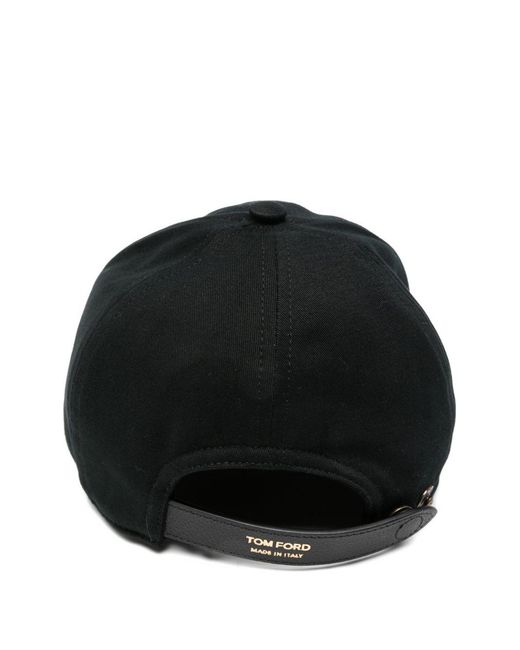 Tom Ford Black Cotton Baseball Cap for men