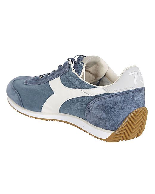 Diadora Blue Equipe H Canvas Stone Wash Sneaker for men