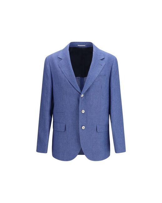 Brunello Cucinelli Blue Linen Full for men