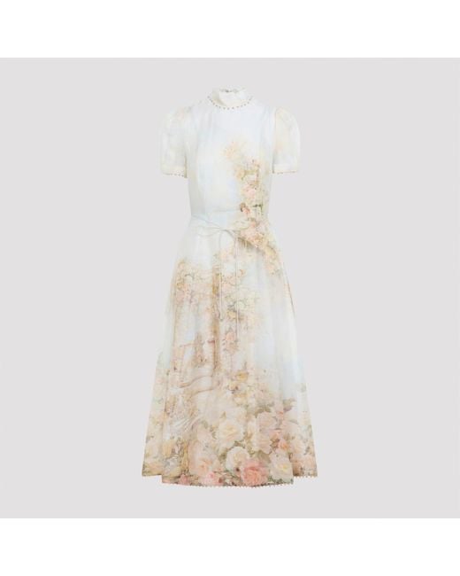 Zimmermann White Memento Picnic Midi Dress