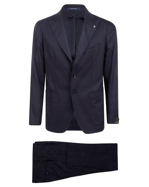 Tagliatore Blue Single-breasted Two-piece Suit Set for men