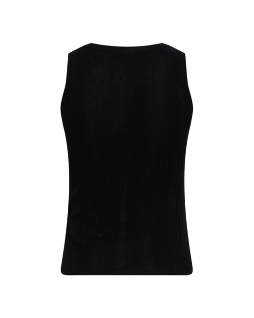 Weekend by Maxmara Black Tank Top Viscose