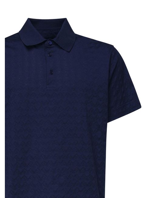 Givenchy Blue Polo With Embroidered Logo for men