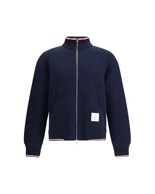 Thom Browne Blue Bomber Jacket for men