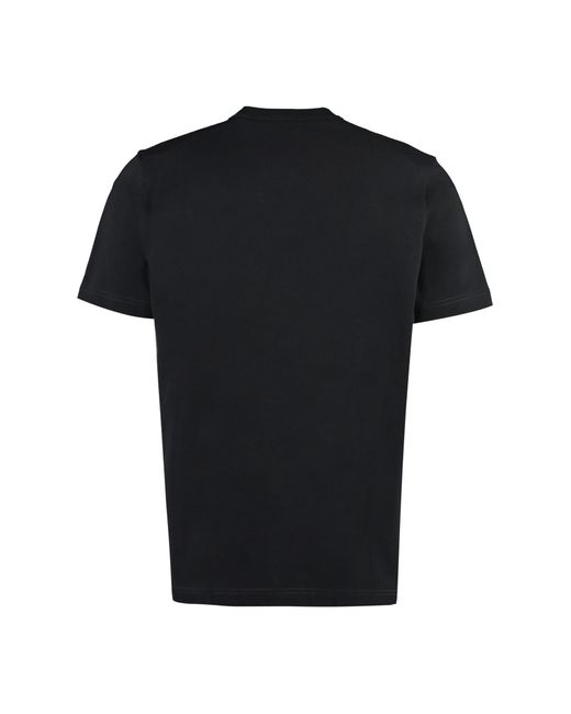 DIESEL Just Black Crewneck T-shirt With Logo Detail In Cotton for men