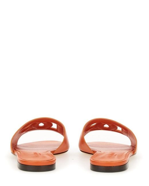 Dolce & Gabbana Natural Slide Sandal Leather