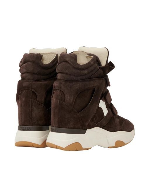 Isabel Marant Brown Sneakers Balskee Chocolate-Milky Chocolate/Milky Main: Calf Velvet Leather Trainers