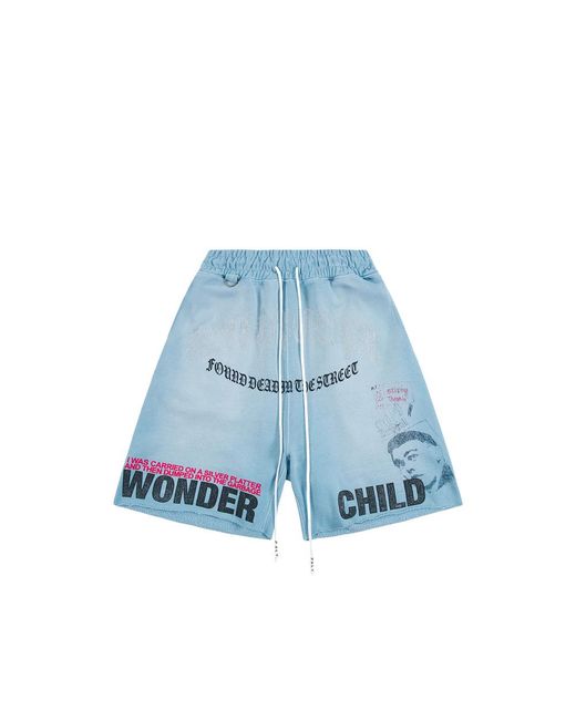 PALY Blue Shorts Hollywood Cotton Track & Running for men
