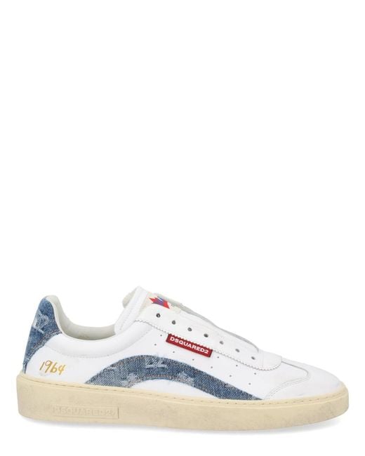 DSquared² White Rider Sneaker Leather Trainers for men