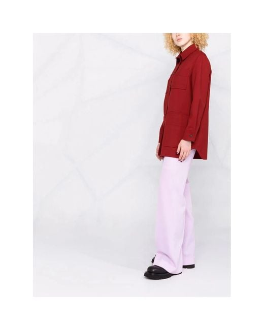 Ferragamo Red Long Jacket Clothing