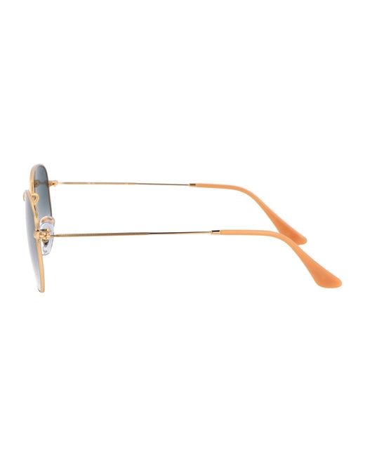 Ray-Ban Blue Sunglasses Hexagonal Metal