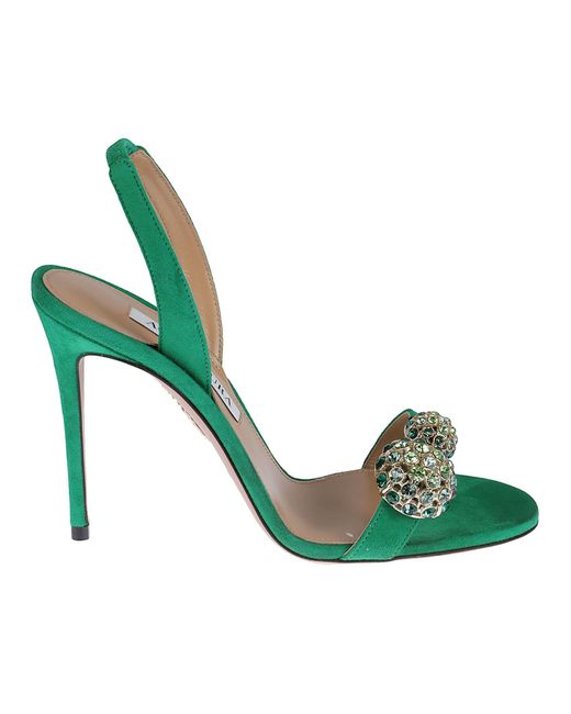 Aquazzura Green Love Bubble Sandals
