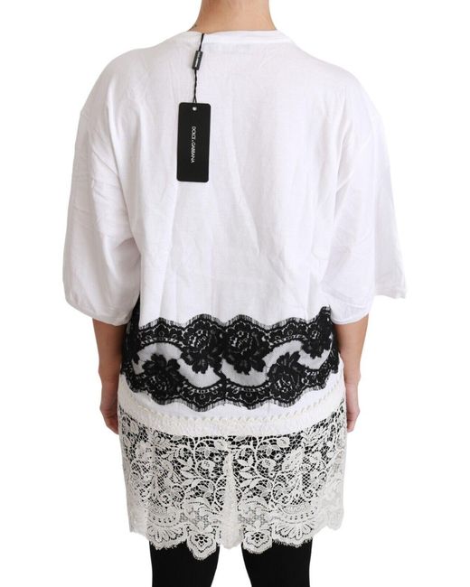 Dolce & Gabbana Gray Chic Dg Fashion Sinner Oversized Tee