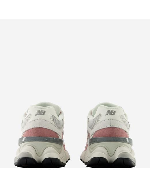 New Balance Gray Sneakers 9060 Pigskin/Mesh Trainers