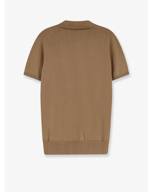 Alpha Studio Natural Cotton Polo Shirt for men