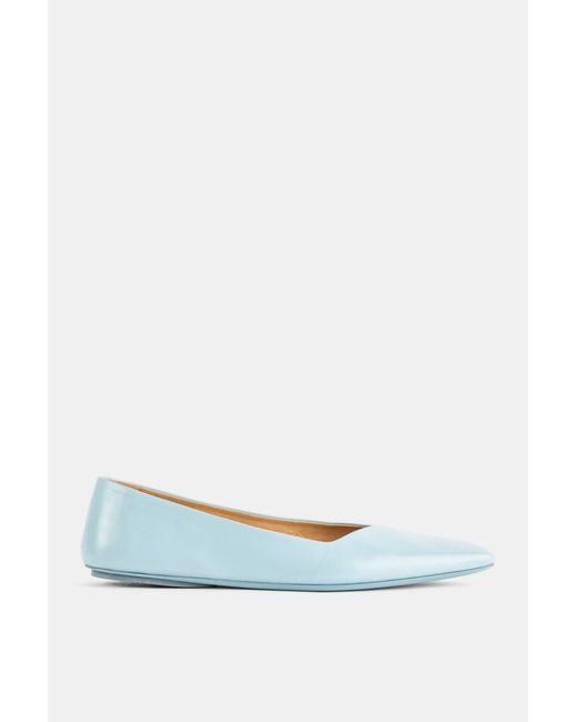 Marsèll Blue Cazuolla Sky Nappa Leather Pointed Ballerinas Flatware