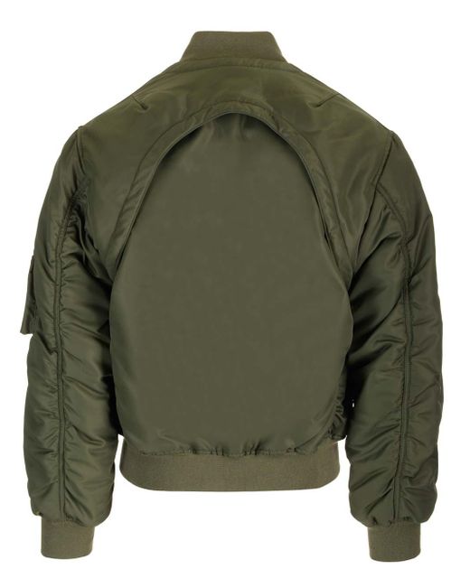 Alexander McQueen Green Harness Bomber Jacket for men