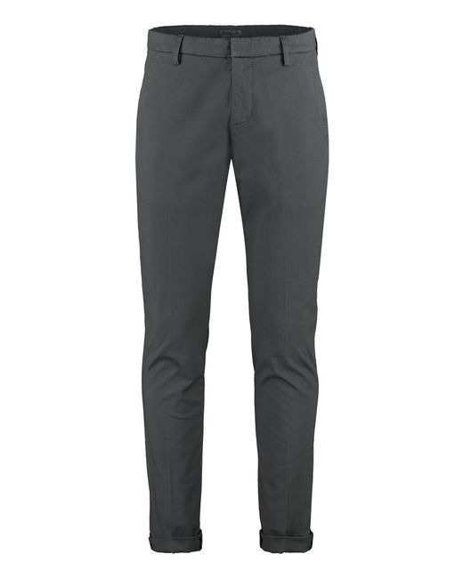 Dondup Gray Gaubert Stretch Cotton Trousers Elastane for men