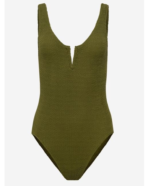 Sorbet Island Green One-Piece Swimsuit Ava Polyester Swimwear
