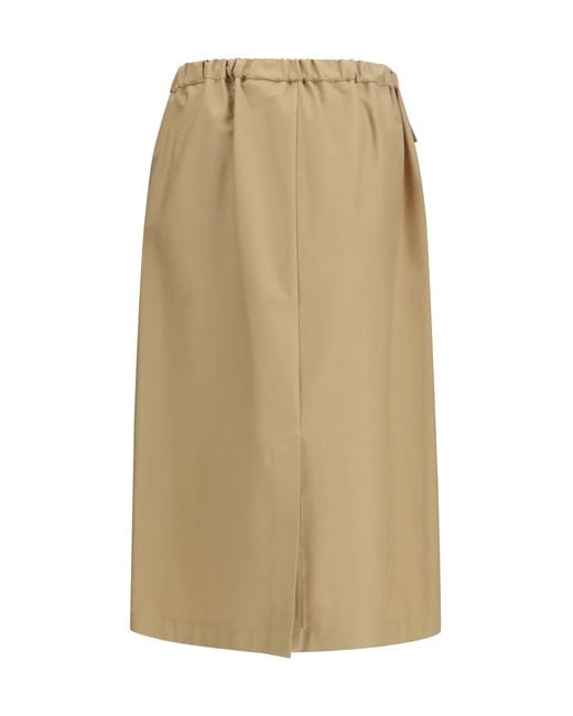 Fabiana Filippi Natural Cotton Midi Skirt Cotton; Elastane