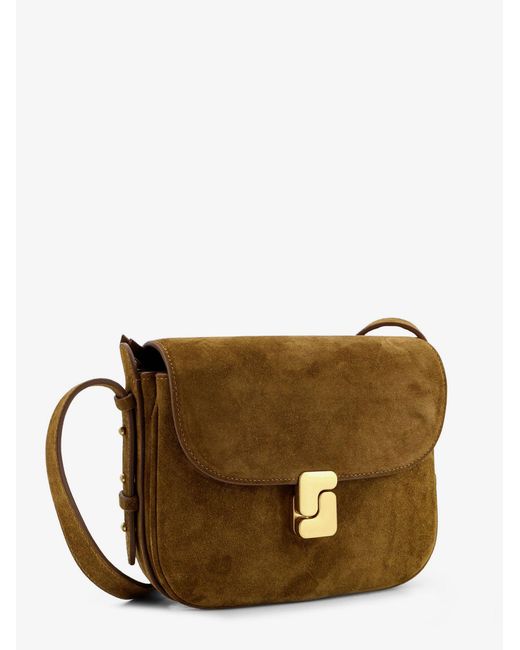 Soeur Brown Bellissima Mini Suede Crossbody Bag