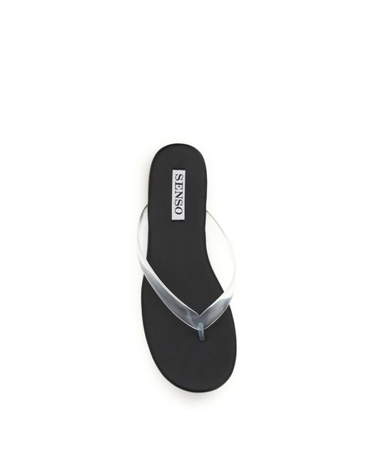 Senso White Leather And Rubber Flip-Flop Sandals Upper: Rubber; Sole