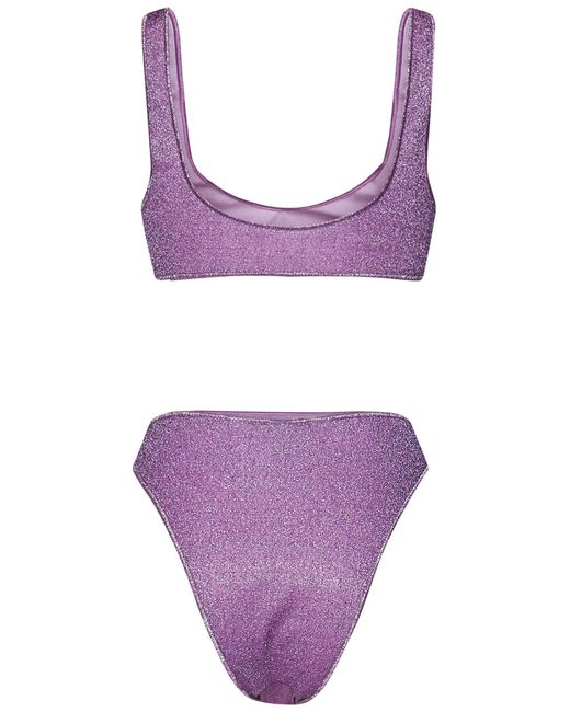 Oseree Purple Bikini Lumière Bra 90S Bottom