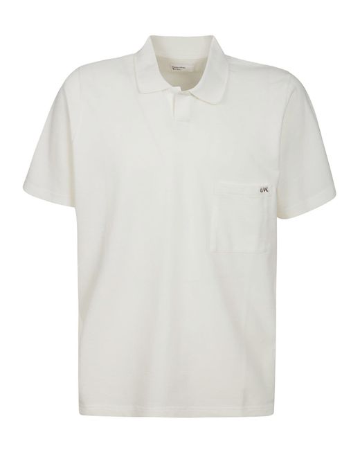 Universal Works White Vacation Polo for men