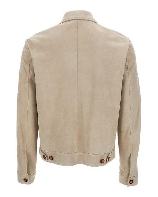 Lardini Natural Classic Collar Jacket for men