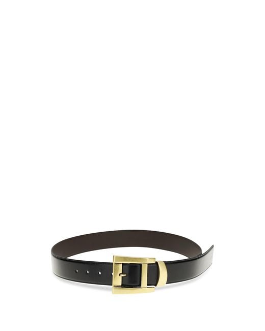 Versace Black Leather Belt Calf Bos Taurus E Braces for men