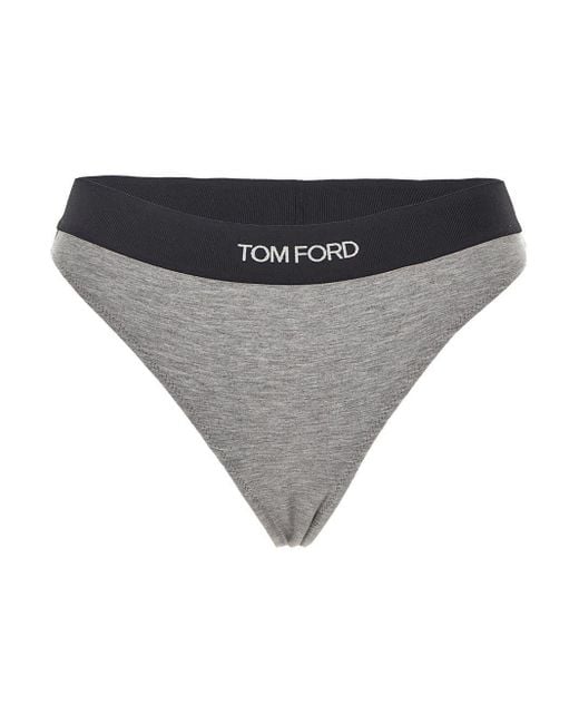 Tom Ford Gray Grey Elastic Thong