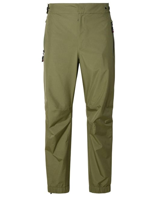 3 MONCLER GRENOBLE Green Polyester Pants for men