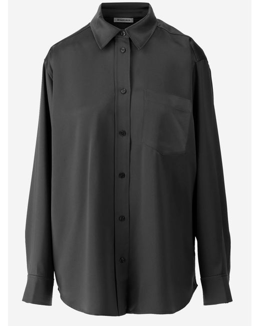 By Malene Birger Black Shirt Audrey Satin Acetate