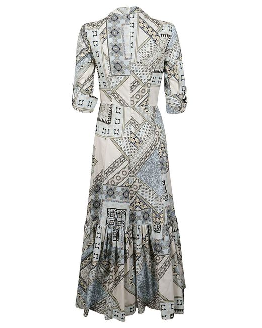 Etro Gray Patchwork Dress