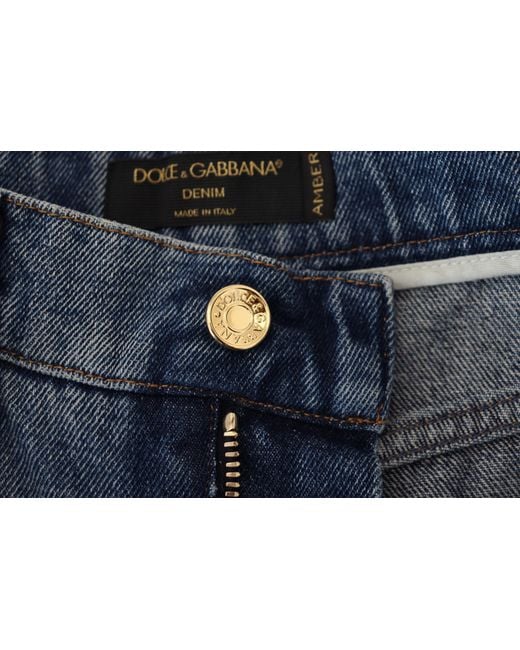 Dolce & Gabbana Blue Elegant High Waist Skinny Jeans