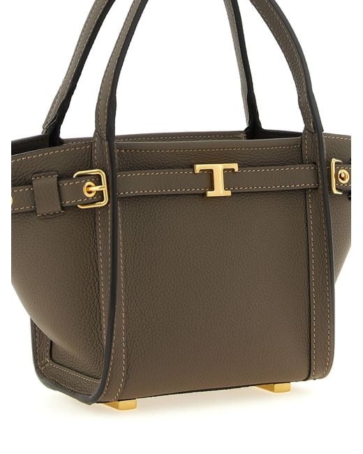 Tod's Metallic Calfskin Tote Bag