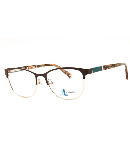 J. LANDON Black J. Landon Jl5009 Metal Oval Eyeglasses