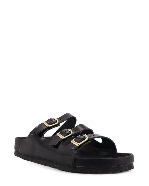 Birkenstock Black Florida Fresh Patent Leather Sandals