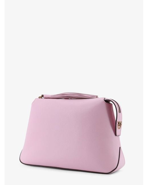 Pinko Purple Beauty Case Leather Make Up Bags