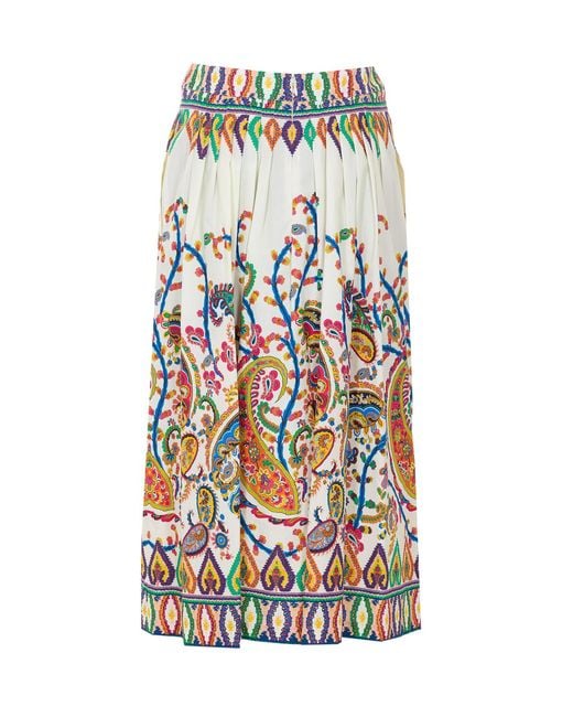 Etro White Skirts Cotton