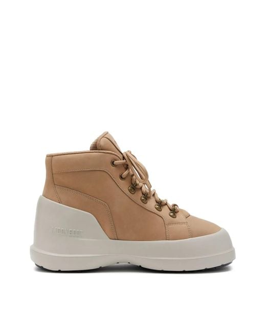 Moon Boot White Luna Trek Mid Nubuck Boots Shoes for men
