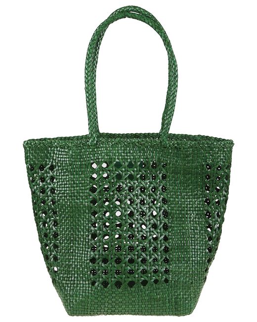 Dragon Diffusion Green Open Cannage Weave Basket