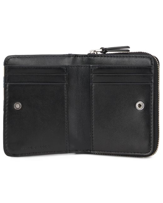 Marc Jacobs Blue Compact Wallet The Stripe Cotton & Purses