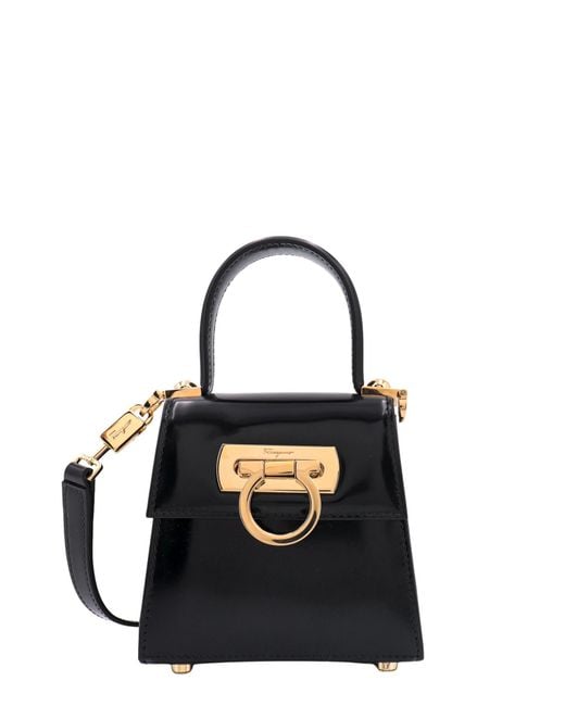 Ferragamo Black Leather Handbags