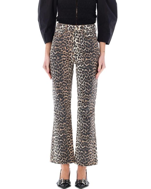 Ganni Black Leopard Jeans