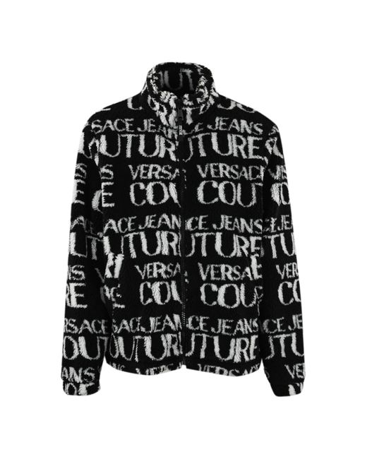 Versace Jeans Logo Teddy Black White Jacket for men