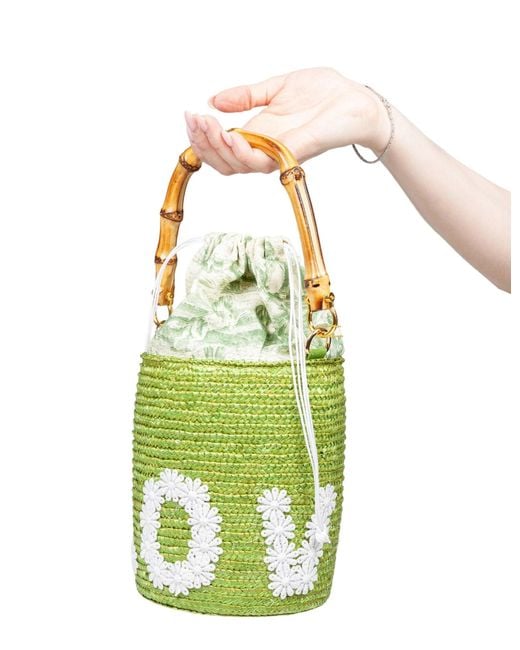 La Milanesa Green Love Bucket Bag