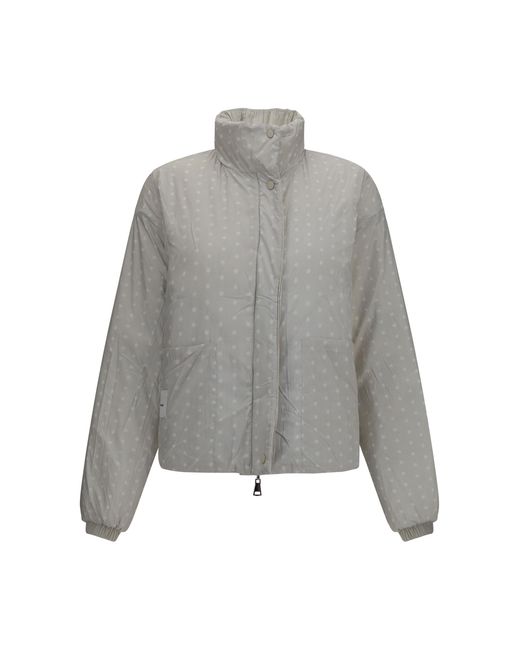 GONGDID DESIGN Gray Reversible High-Neck Puffer Jacket
